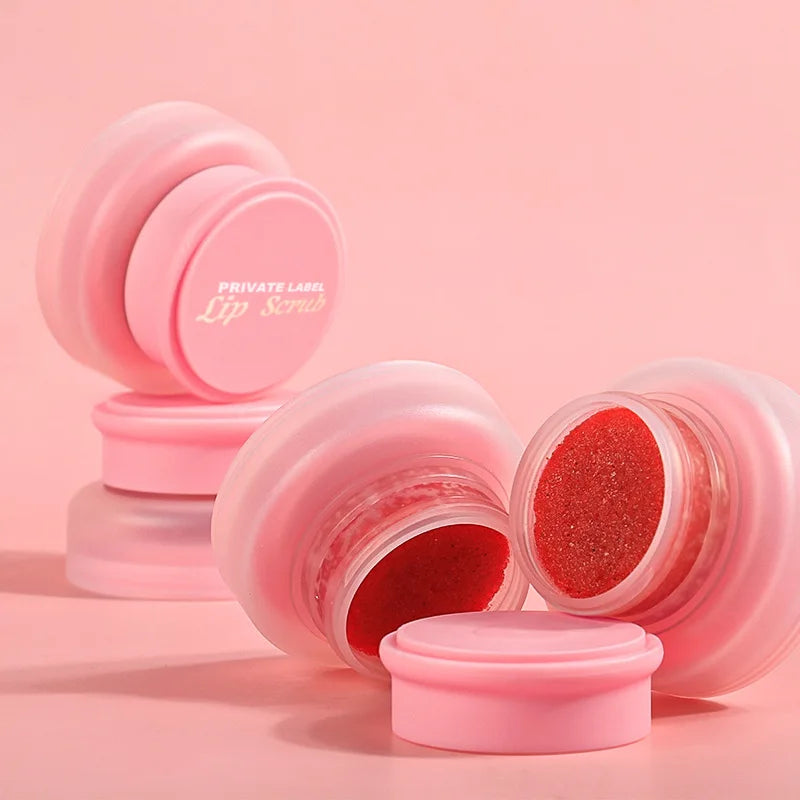 lip care pink container nourishing hydrate strawberry lip scrub
