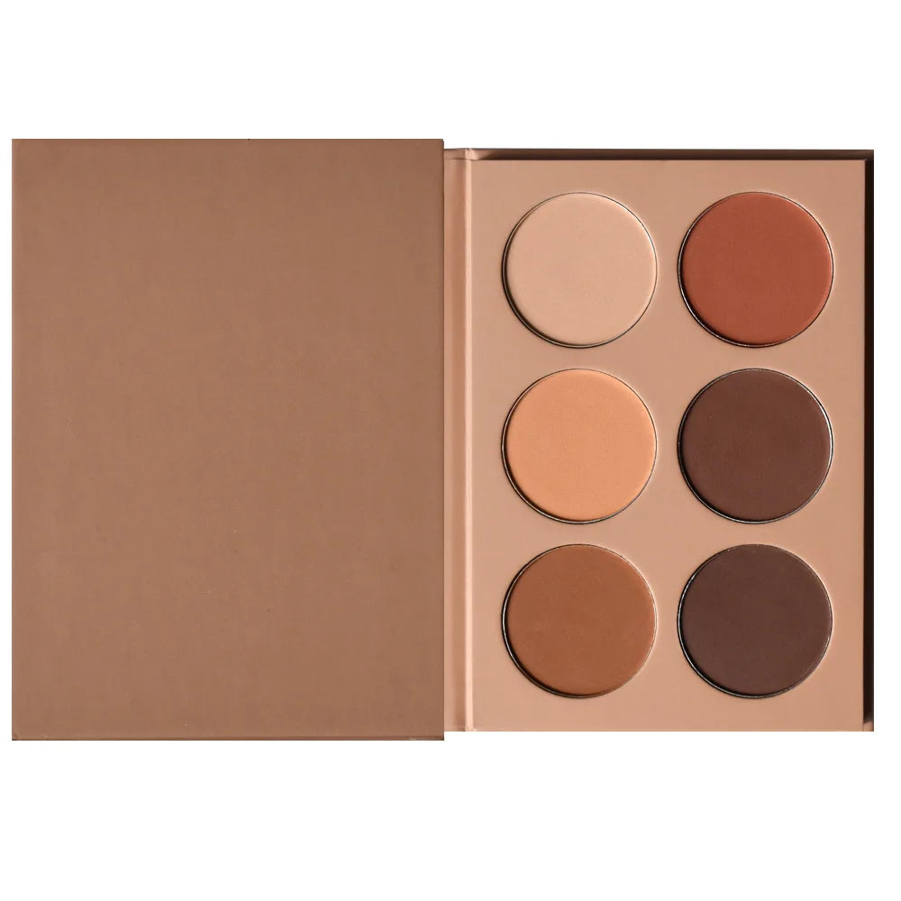 6 colors high pigment concealer contour pressed powder palette makeup vegan full coverage cream contour palette