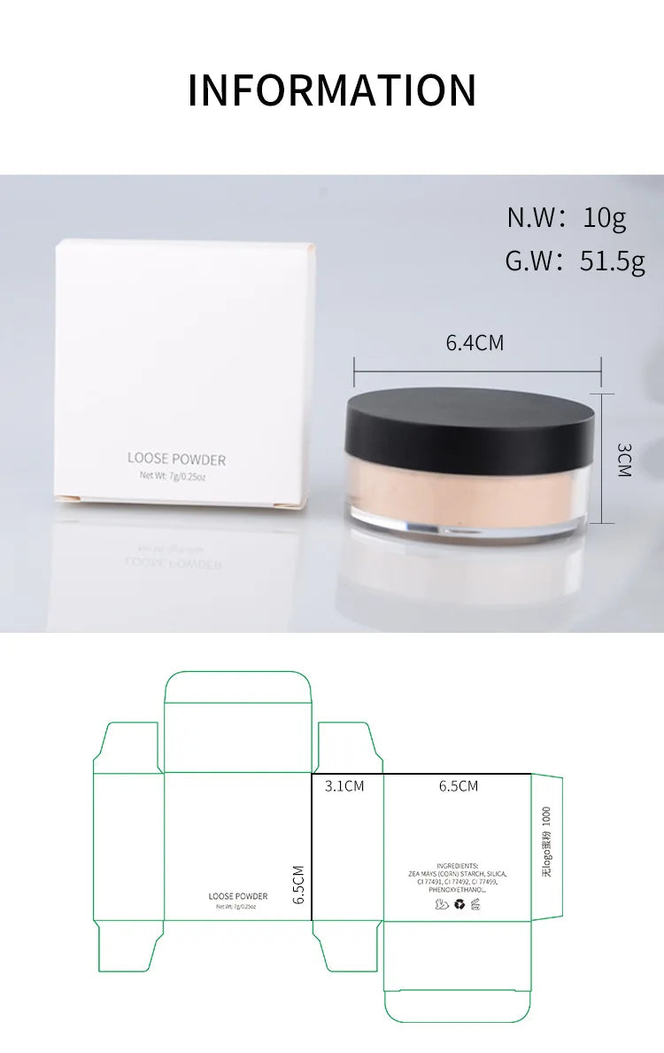 makeup matte translucent velvet waterproof setting powder pink loose powder