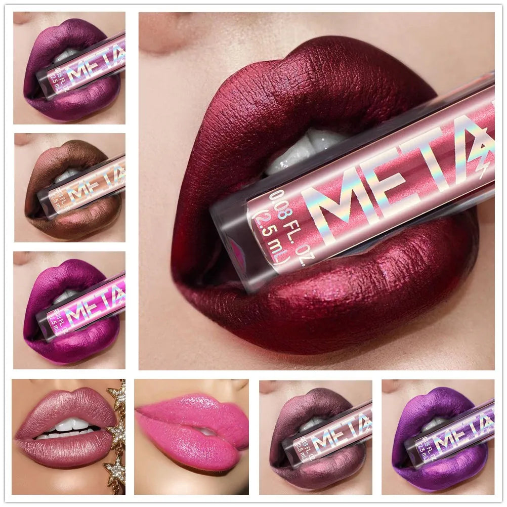 metal liquid lipstick waterproof long lasting metallic matte liquid lipstick