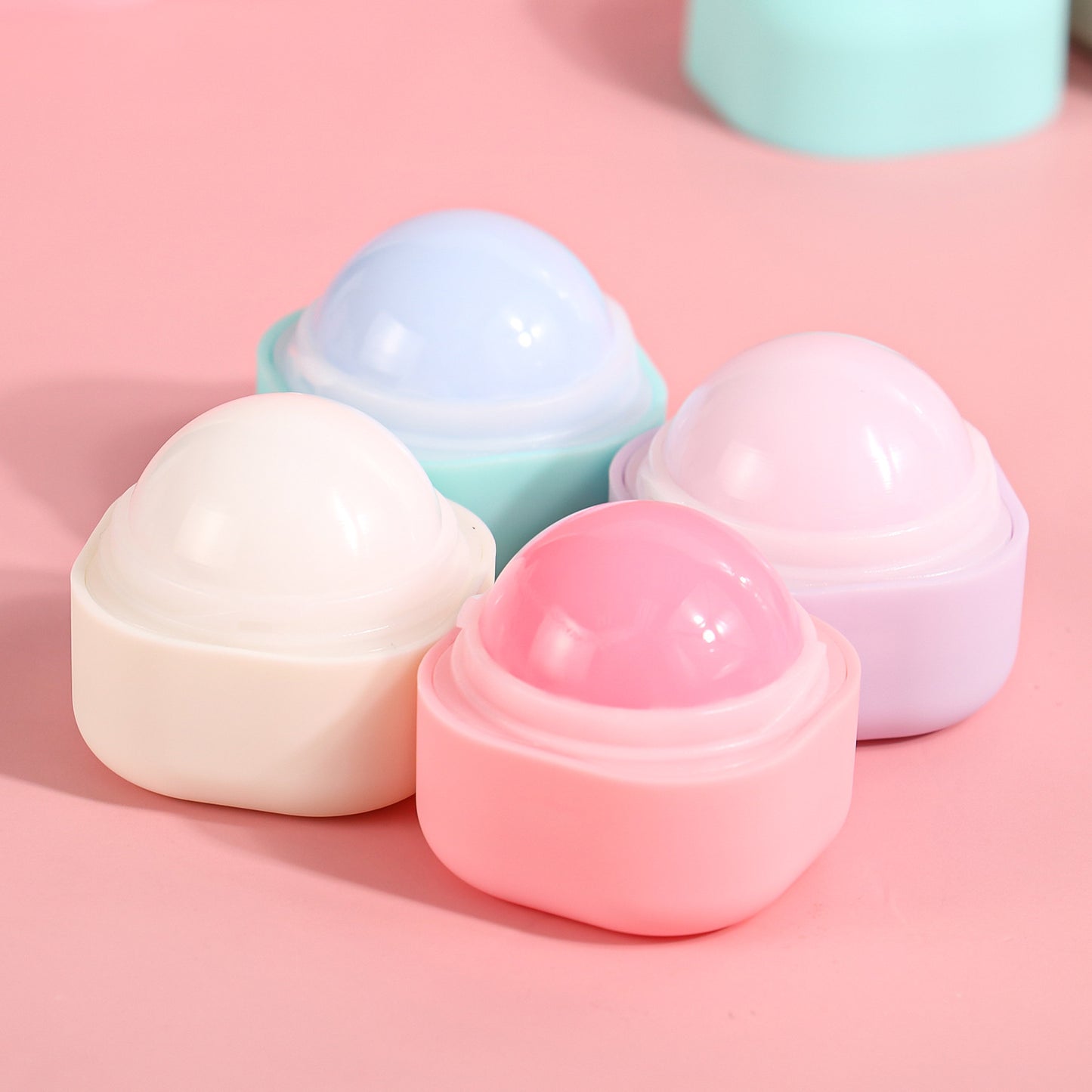 Fruit flavored vegan lip balm 4 colors