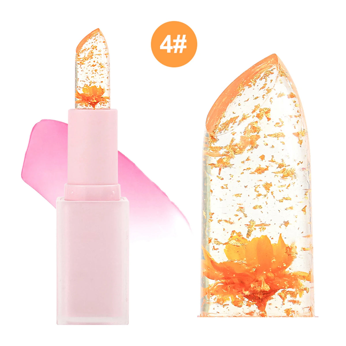 flower crystal lipstick temperature color changing lip balm moisturizing long lasting jelly magic lipstick