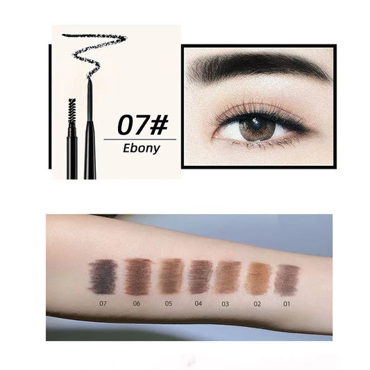 eye makeup 7 colors retractable black pencil vegan waterproof double headed eyebrow pencil