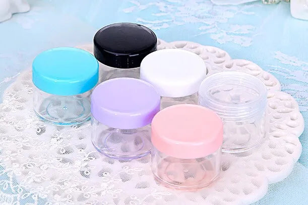 5g 10g 20g cream plastic tube shiny pink lid clear bottle 15g lip scrub empty container plastic jars