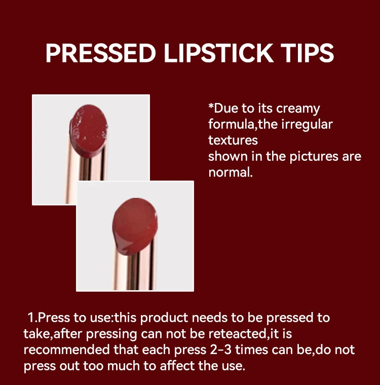 Pressed lipstick pen push-up design