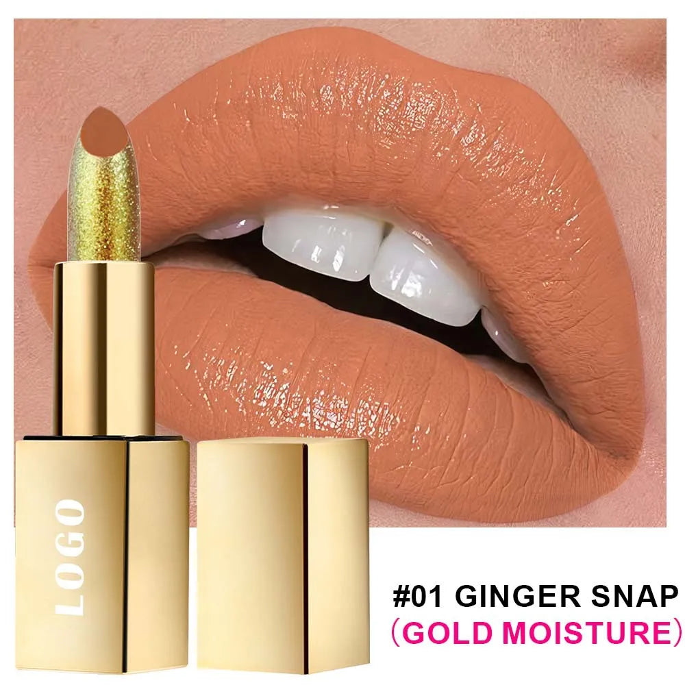 lip beauty multi-color gold tube high pigment glossy finish matte lipstick