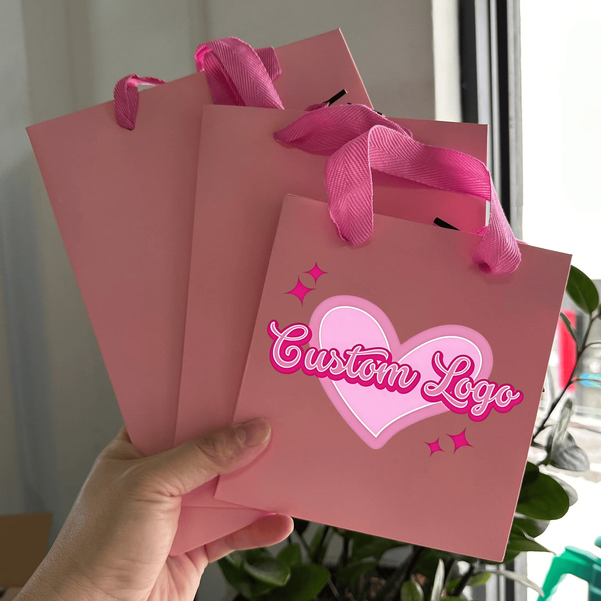 paper bags with ribbon handle durable reusable printing paper gift bag luxury shopping bag