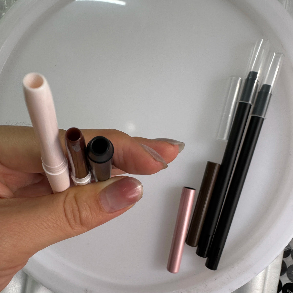 abs material empty retractable lipstick lip liner pencil pen packaging &amp; lip liner tubes