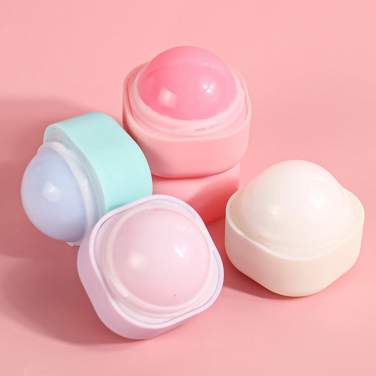 fruit flavor lip balm long lasting lips care deep moisturizing grape orange round ball lip balm