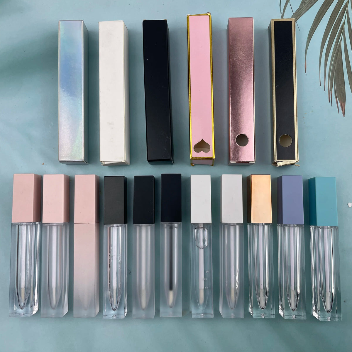 lipgloss packaging bottle container with brush plastic lip gloss cosmetic empty tube