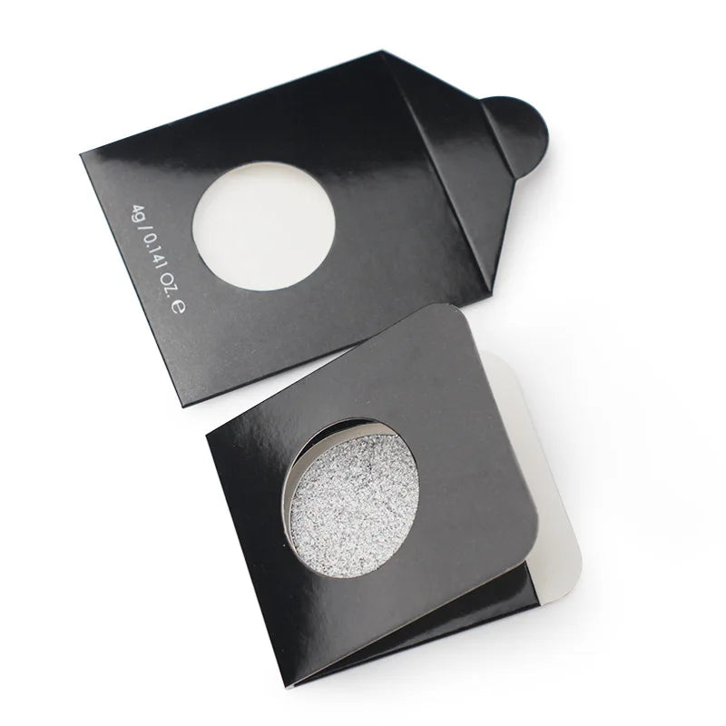 eyeshadow cosmetic sleeve envelop packaging black 36 26 23mm square paper eyeshadow palette box for single eyeshadow