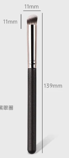 personalized 3pcs travel size flat vegan synthetic hair foundation brush angled contour makeup brush set