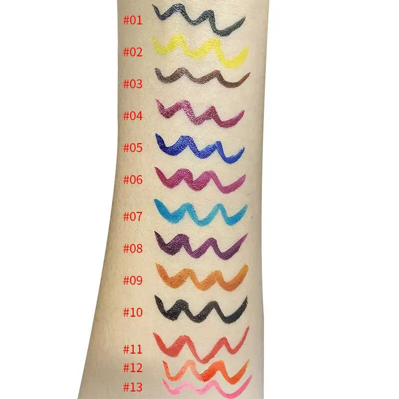 black pencil 21 colors waterproof long lasting vegan liquid eyeliner