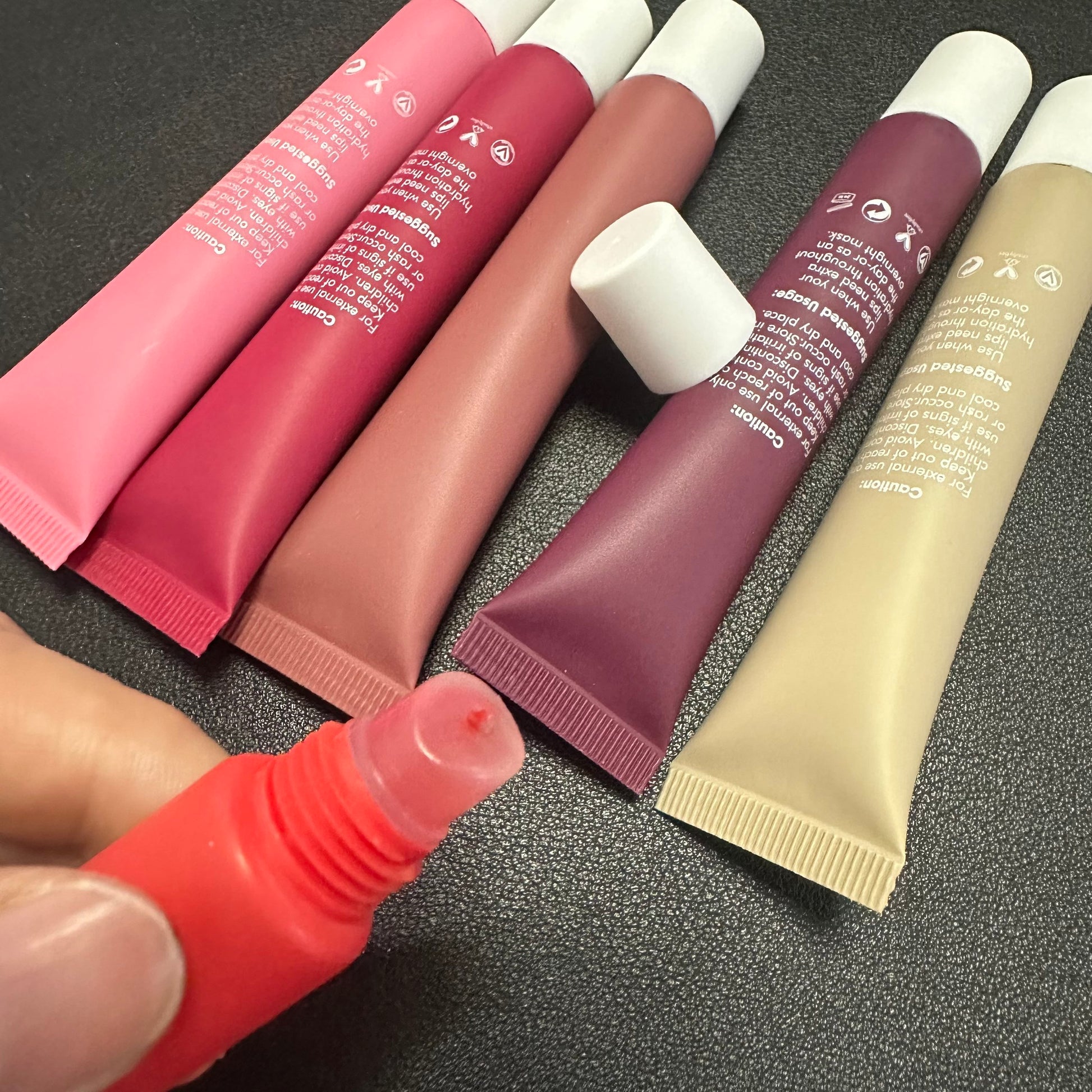 Lip butter balm squeeze tube 6 colors