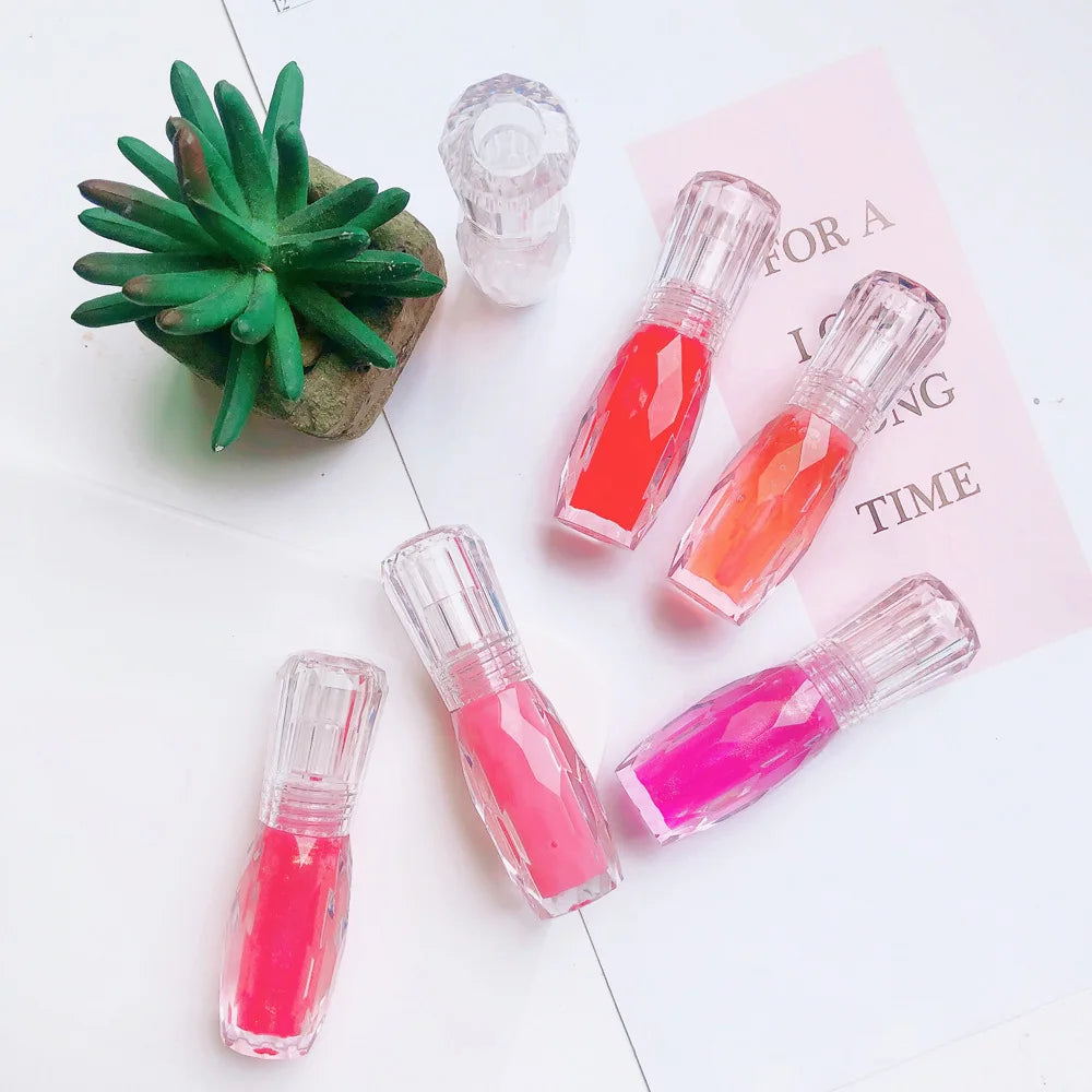 natural mint moisturizing shiny lip gloss 3d volume crystal jelly color toot lip gloss