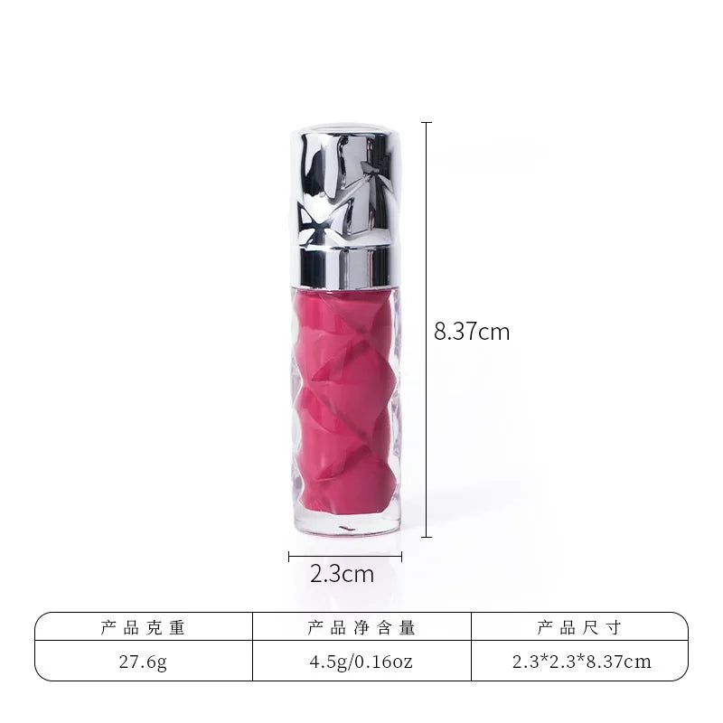 popular style 22 colors silver tube mirror glow lip glaze moisturizing smoothing lightweight lip gloss
