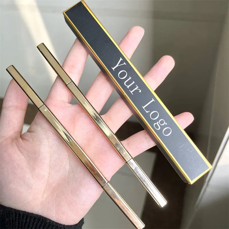 gold waterproof eye brow pencil makeup long lasting triangle eyebrow pencil