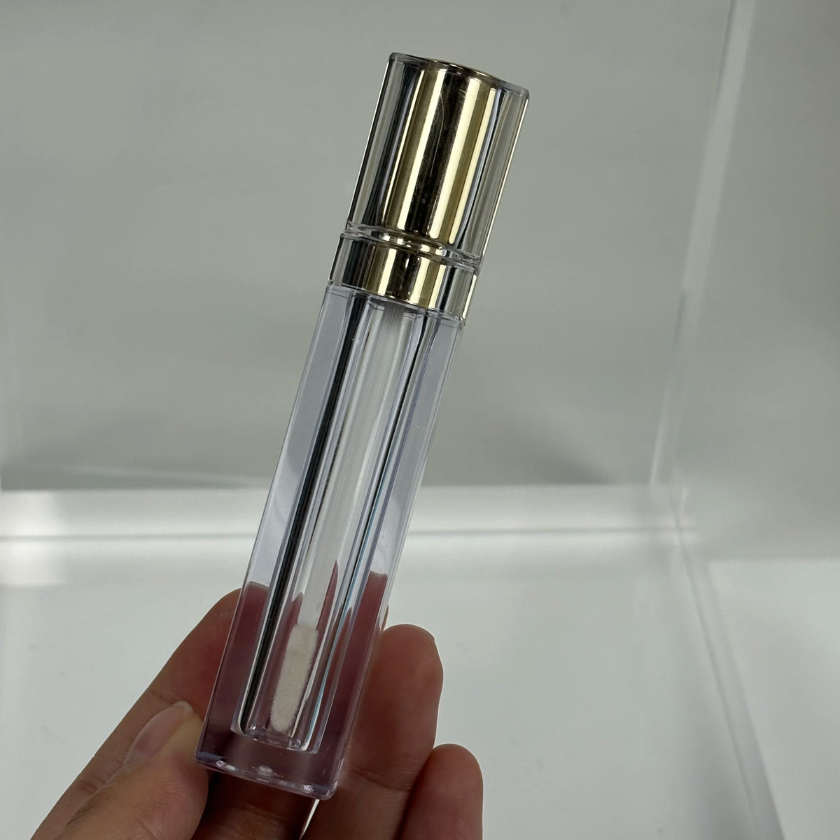 in stock white black cosmetic square pink luxury lipgloss makeup lip gloss tube travel lipgloss tubes lip glaze containe