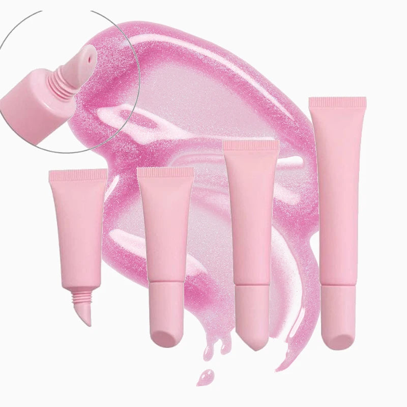 8ml 10ml 15ml 20ml empty pink squeeze lip gloss squeeze tubes balm lipgloss container mini soft tube for cosmetic packag