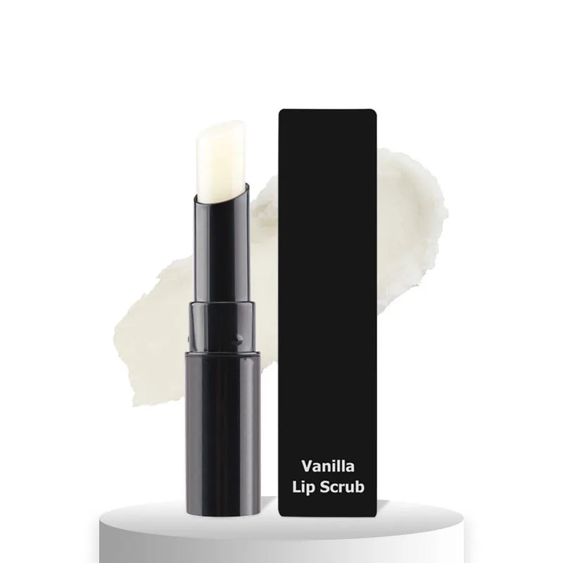 hot sale 2 in 1 lip care lip pigmentation moisturizing hydrating vanilla lip scrub stick