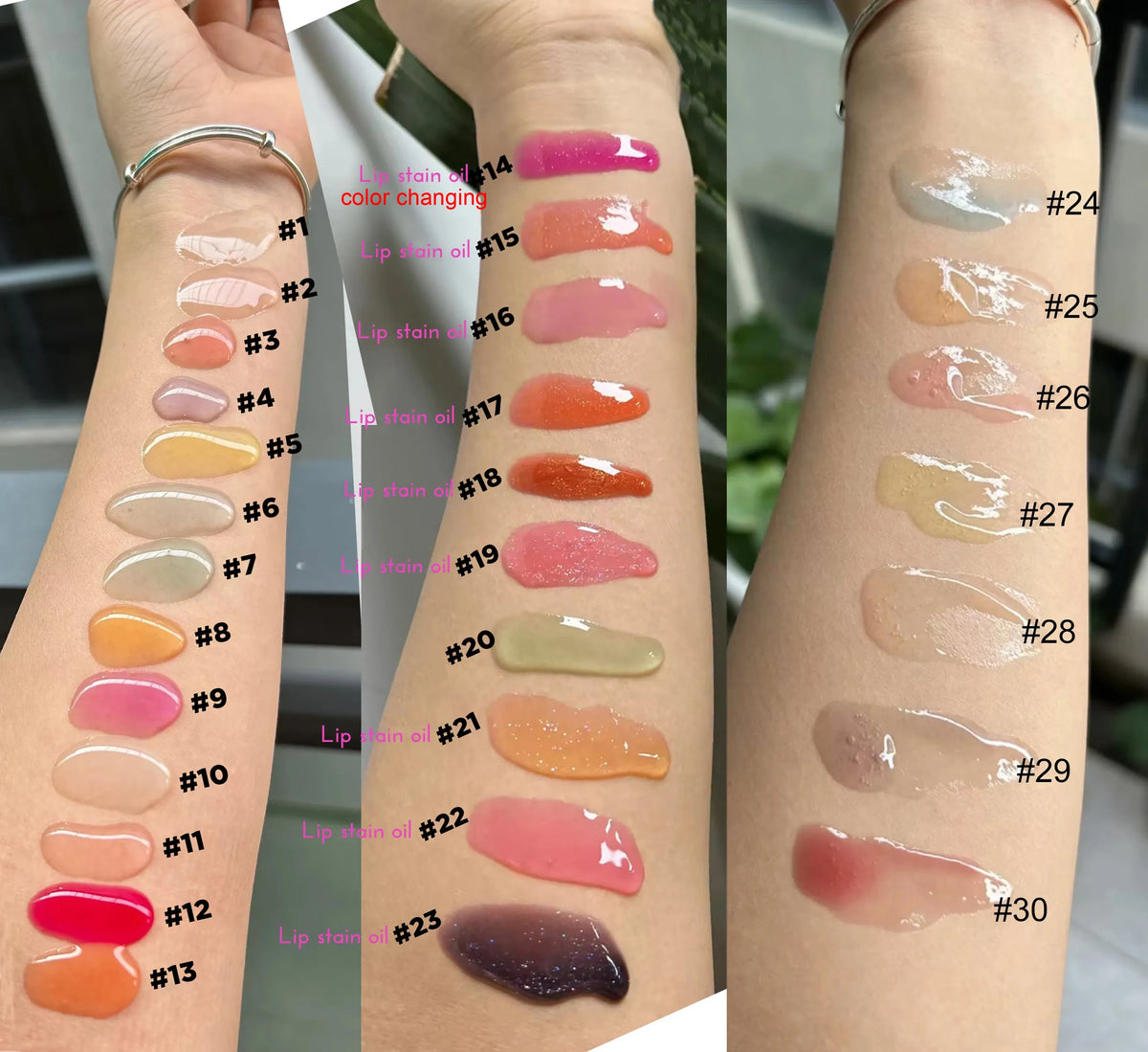 Color-changing lip oil