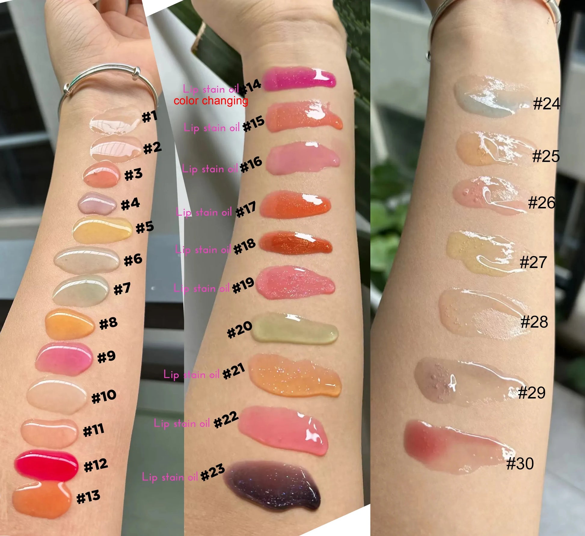 Color-changing lip oil