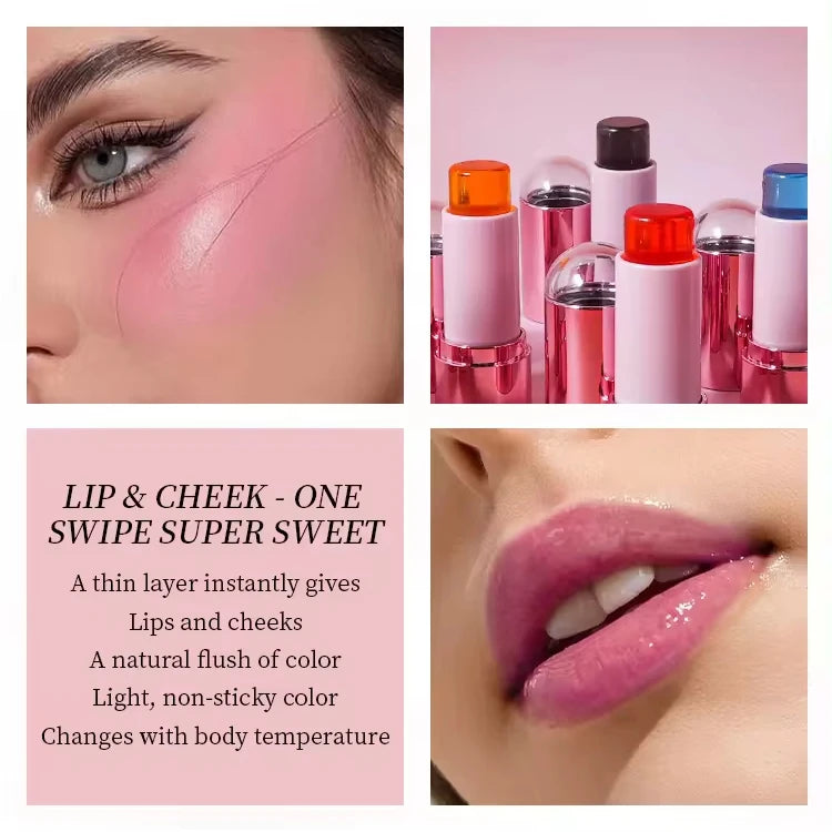 cheek tint face make up blusher water moisture vegan creamy blush ph color changing jelly blush stick