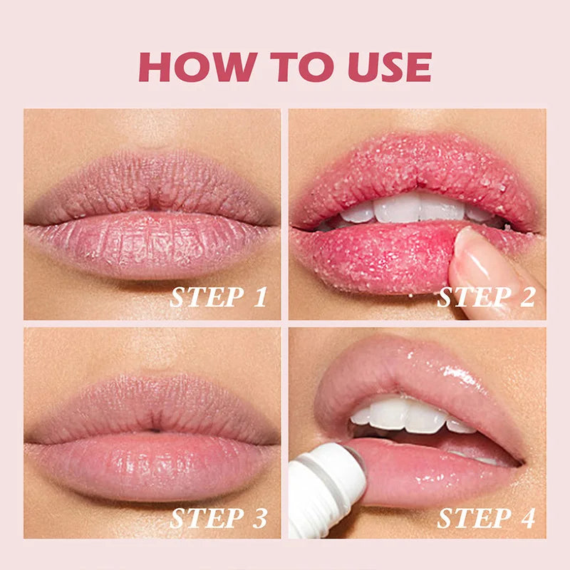 lip care pink container nourishing hydrate strawberry lip scrub