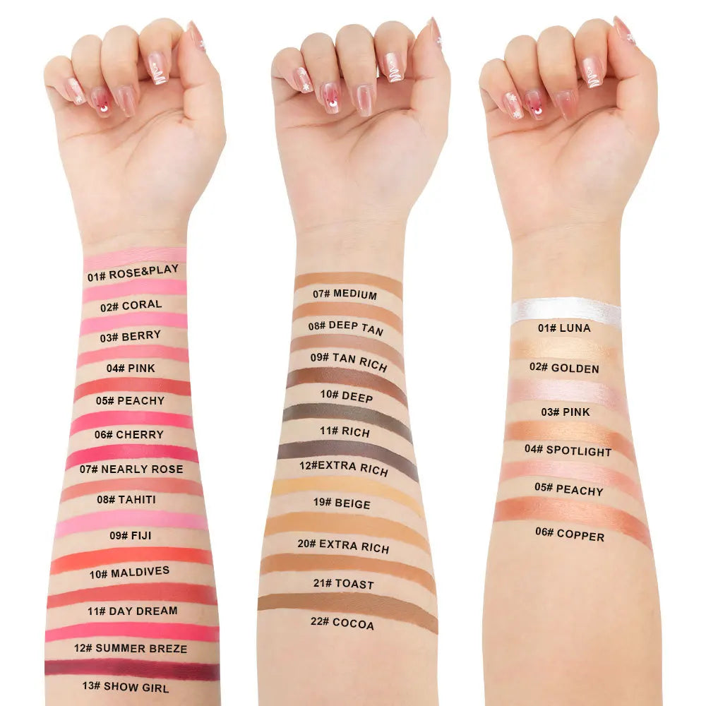 cheek tint creamy 7 colors waterproof blush vegan lip cheek eye creamy blusher palette makeup cream blush