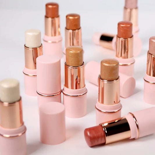 hot selling choose color and tube freely makeup shimmer highlighter cosmetic highlighter stick