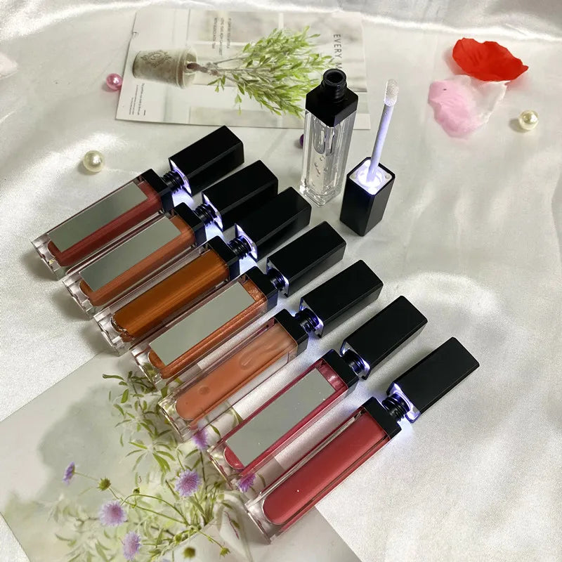 diy choose your own liked lip gloss matte liquid lipstick and lip oil to filled in the led lip gloss empty tube