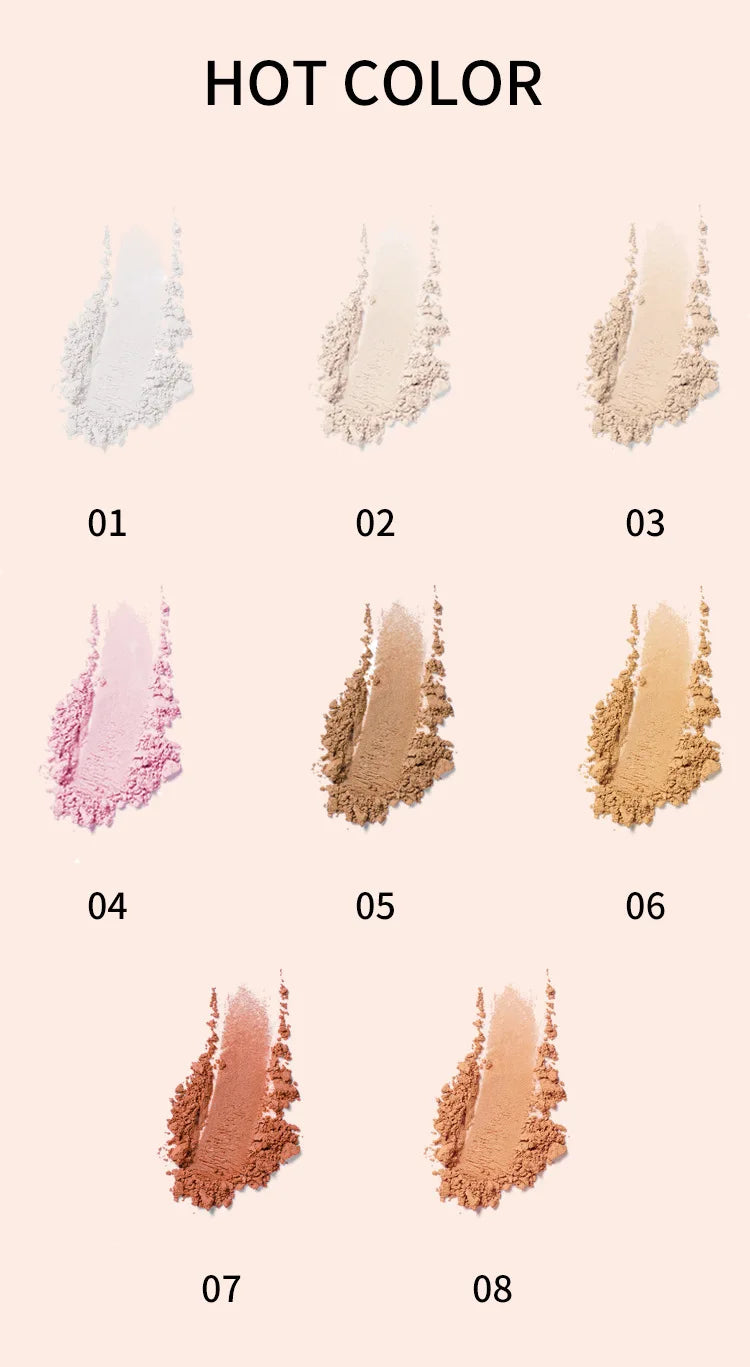 makeup matte translucent velvet waterproof setting powder pink loose powder