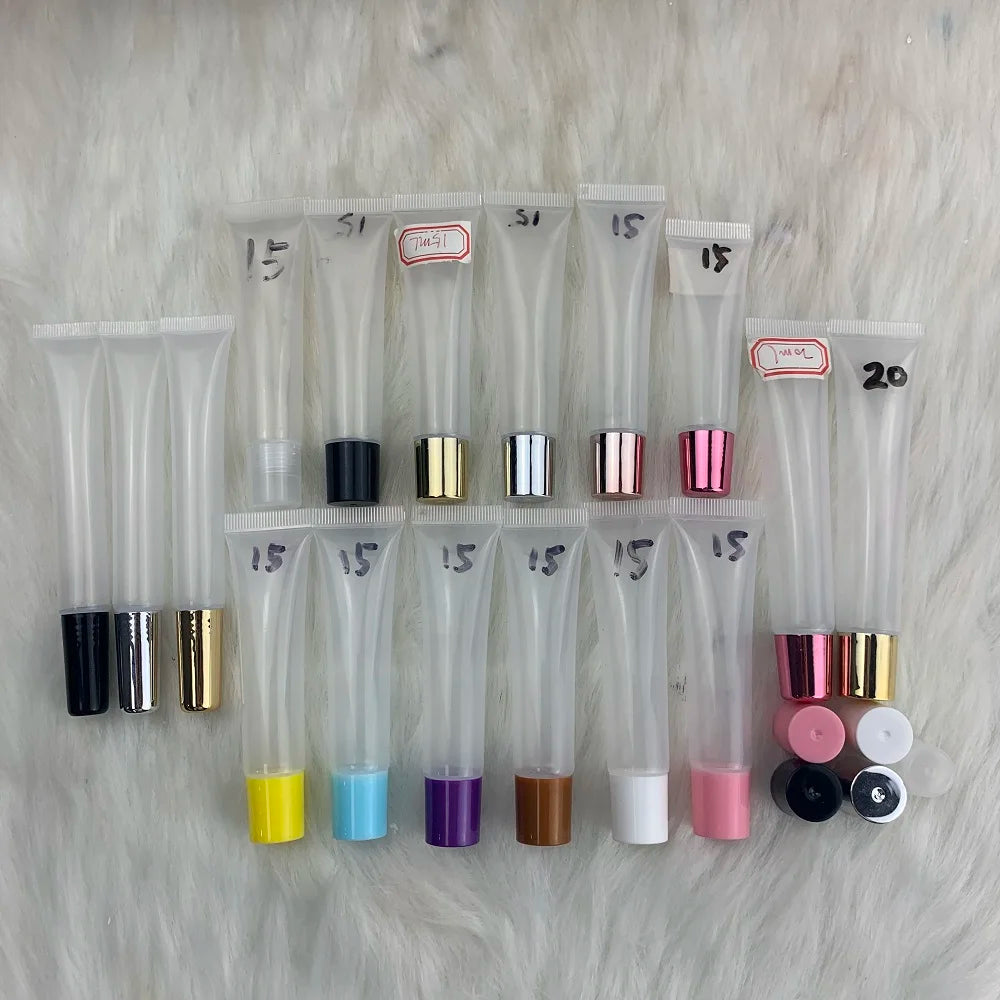 makeup your own lip gloss 10ml diy empty soft tube lipgloss squeeze tubes with brush