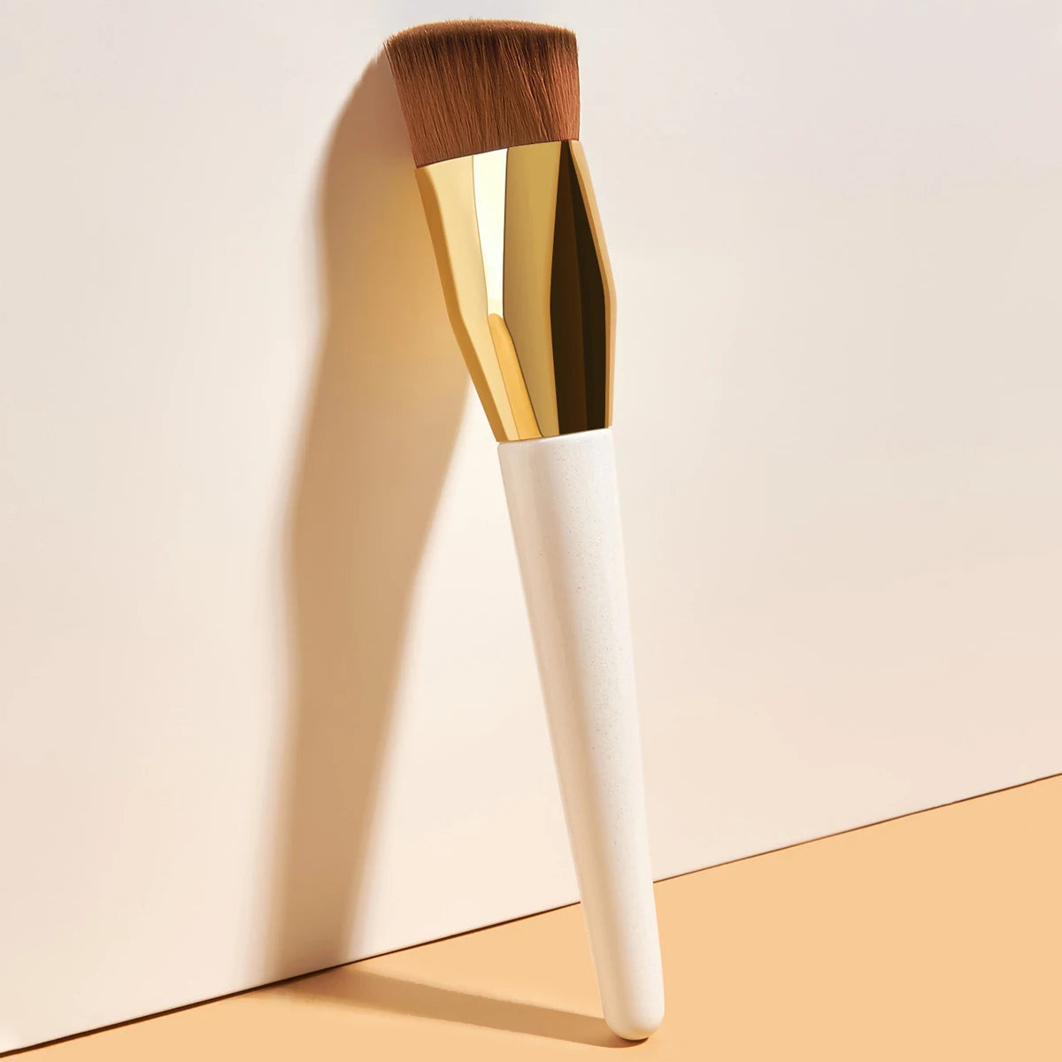 free brushes white handle kabuki makeup single liquid flat top foundation brush