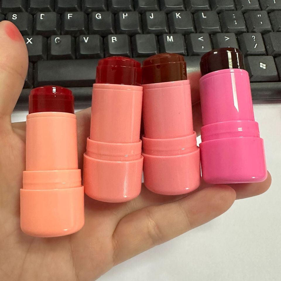 makeup color changing jelly blush stick waterproof long wearing vegan lip and cheek jelly blusher stick