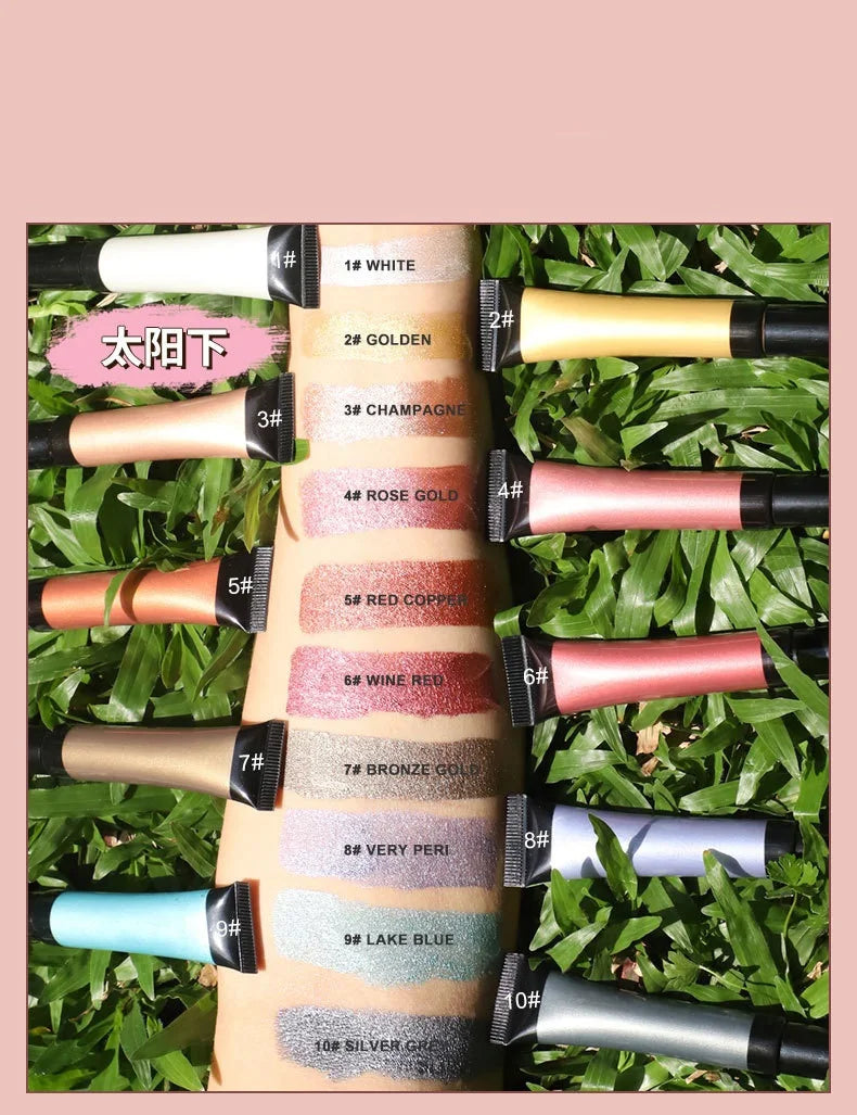 Liquid glitter eyeshadow in squeeze tube
