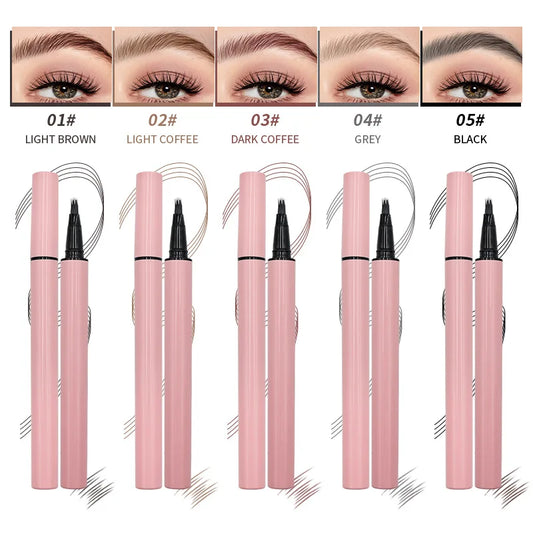 angled square brush hair strokes eyebrow pen long lasting waterproof water eyebrow pencil liquid ink tint eye brow penci