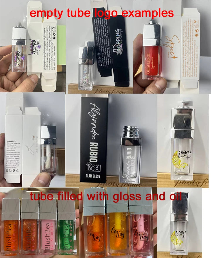 Color-changing glitter shimmer lip oil