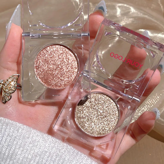 Pressed Eyeshadow Highlighter 4 Colors Monochrome Glitter Shimmer Eye Shadow 5g