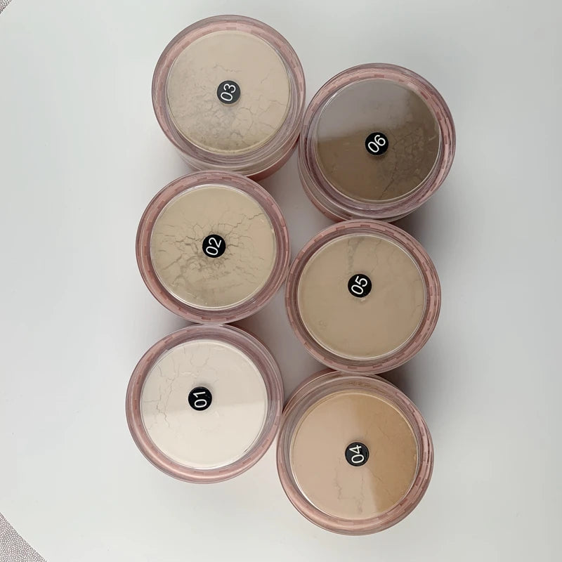 own brand long lasting makeup face loose powder waterproof natural mineral loose setting powder