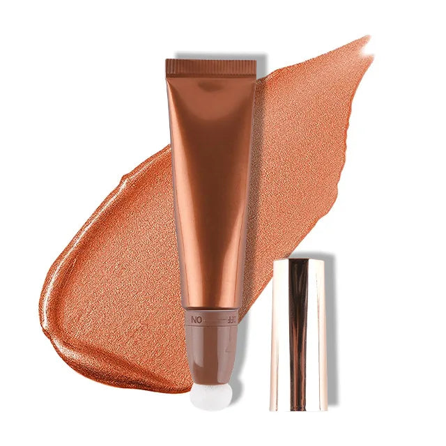 6 colors squeeze tube highlighter face makeup shimmer liquid illuminator long lasting highlighter