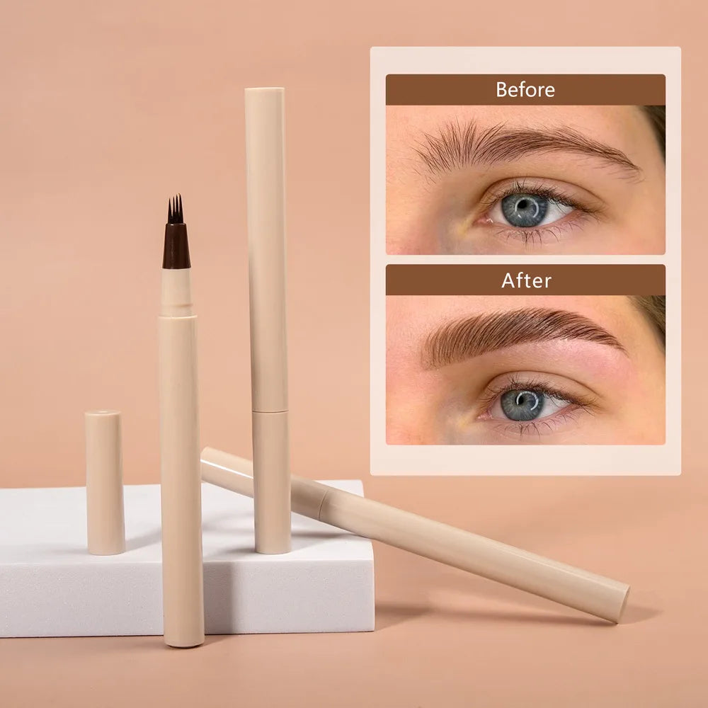 2-in-1 liquid eyeliner and 4-fork brow pen