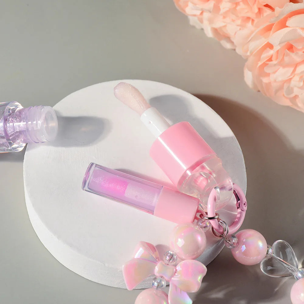 Two-bottle PH color-changing keychain lip glow oil set