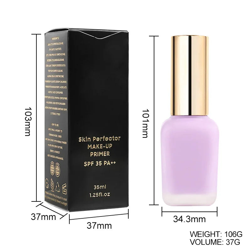 natural makeup pa ++ moisturizing refreshing purple green isolation cream makeup primer