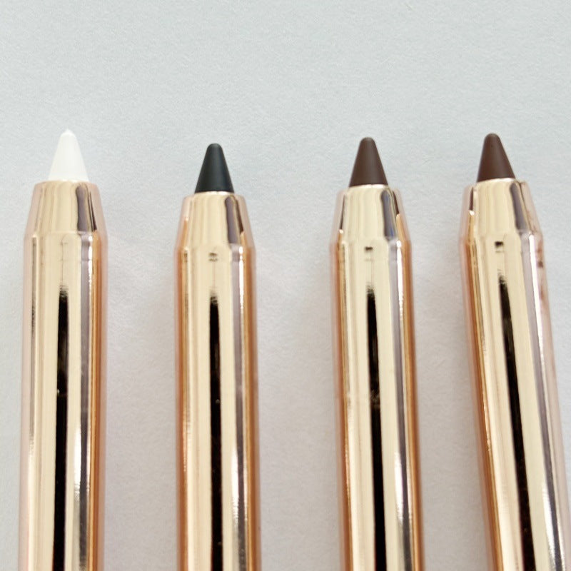 vegan makeup eye liner pencil long lasting waterproof smooth gel eyeliner pen gold tube eye liner gel pencil