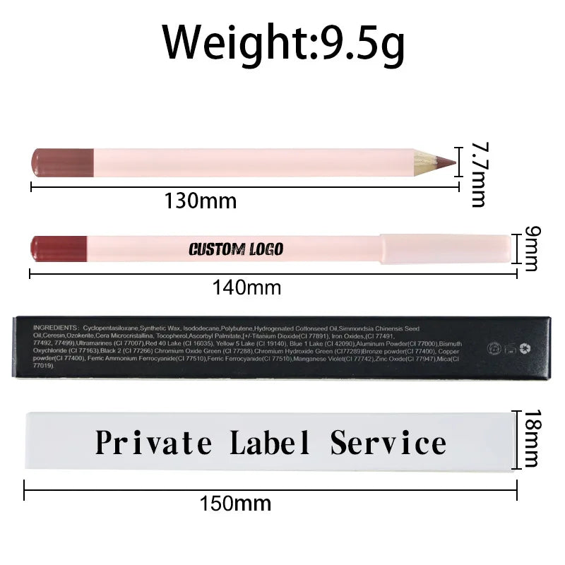 professional 18-color matte waterproof lip liner premium makeup cosmetics