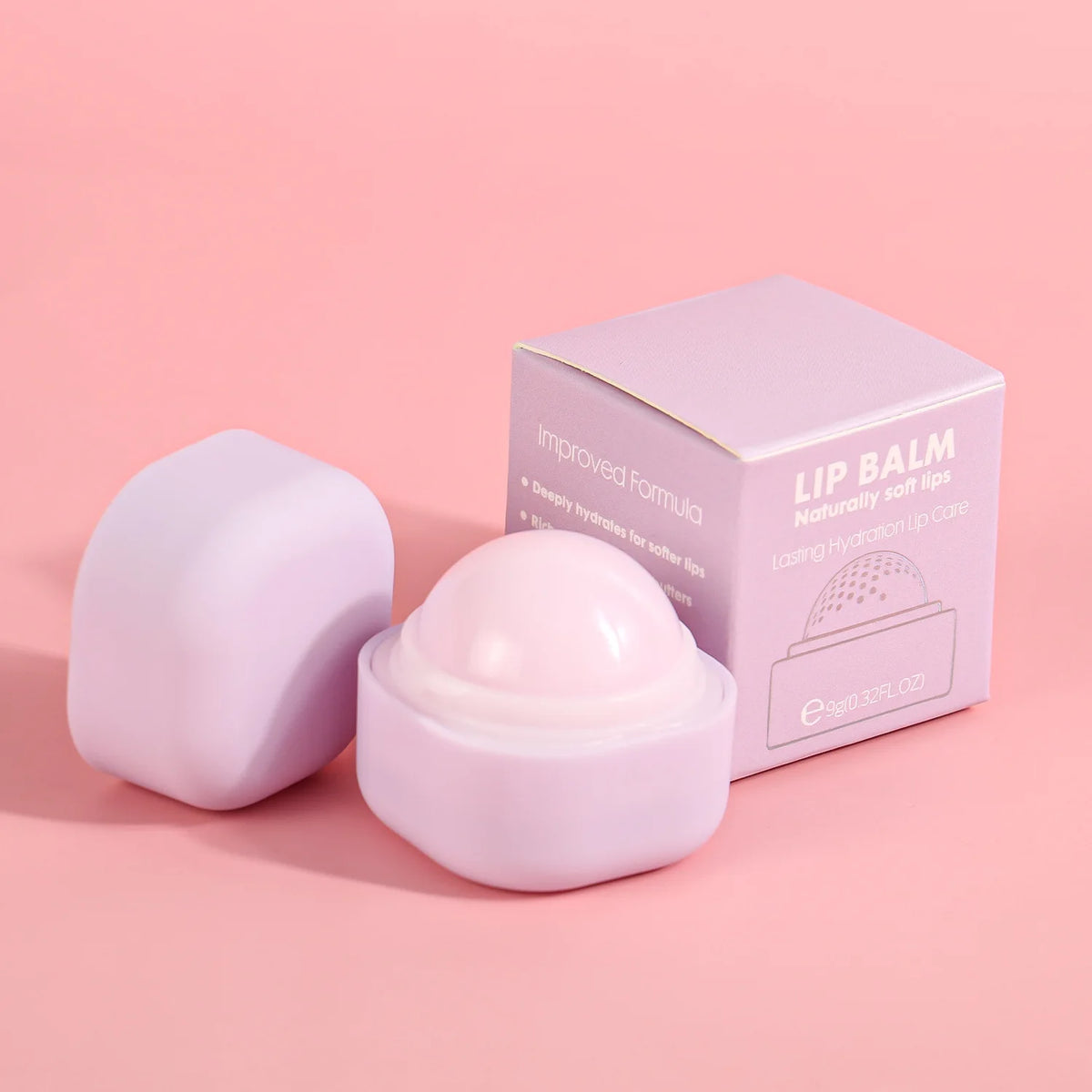 fruit flavor lip balm long lasting lips care deep moisturizing grape orange round ball lip balm
