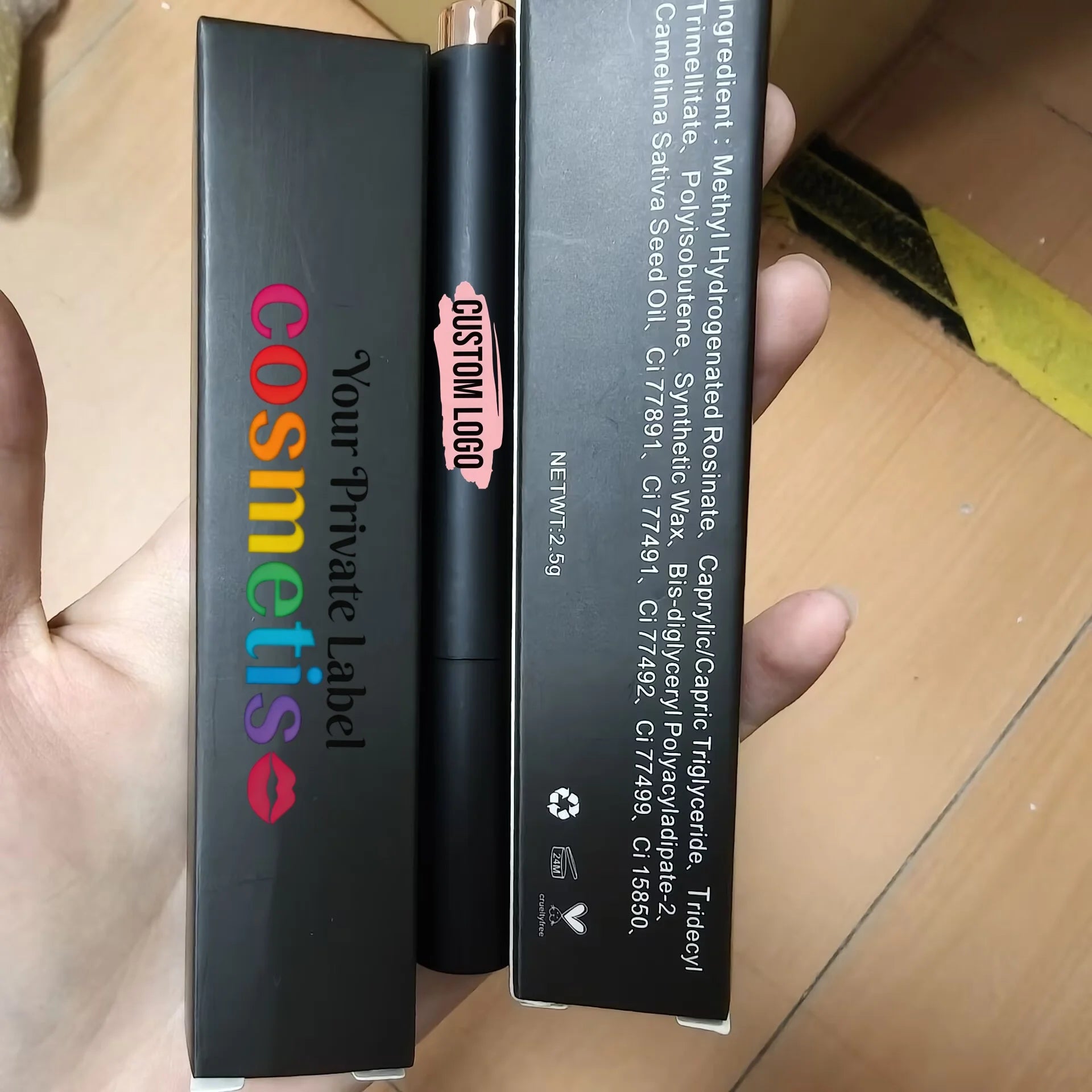 Pressed lipstick pen push-up design