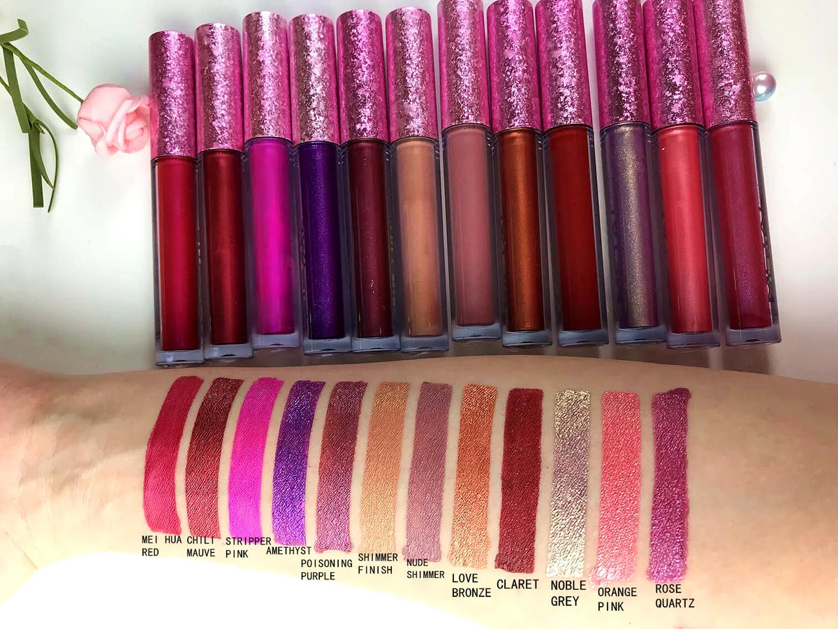 metal liquid lipstick waterproof long lasting metallic matte liquid lipstick