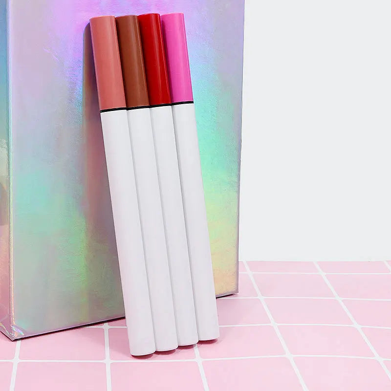 4 colors liquid lip pencil non-stick cup waterproof vegan white lip liner